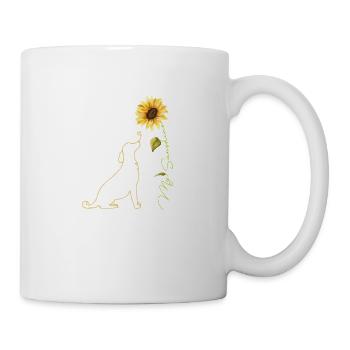 Hund Sonnenblume, süße Hunde-T-Shirts Sunshine Hundeliebhaber - Tasse - Weiß - Rechts