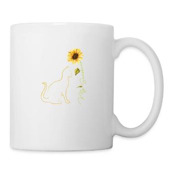 Cat Sunflower, Cute Cat Tees Sunshine Cat Lover - Mug blanc - blanc - Droite