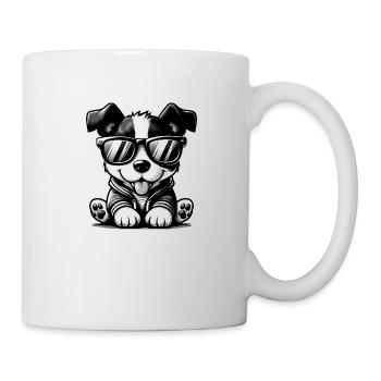 Chien teckel mignon - Mug blanc - blanc - Droite