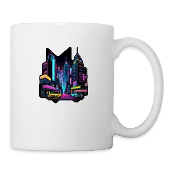 Dystopian Cyberpunk City - Mug - white - Right