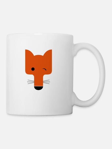 Fox blinking - Mug - white