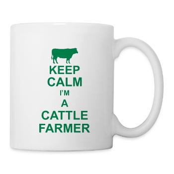 keep calm im a cattle farmer kg10 - Mug - white - Right
