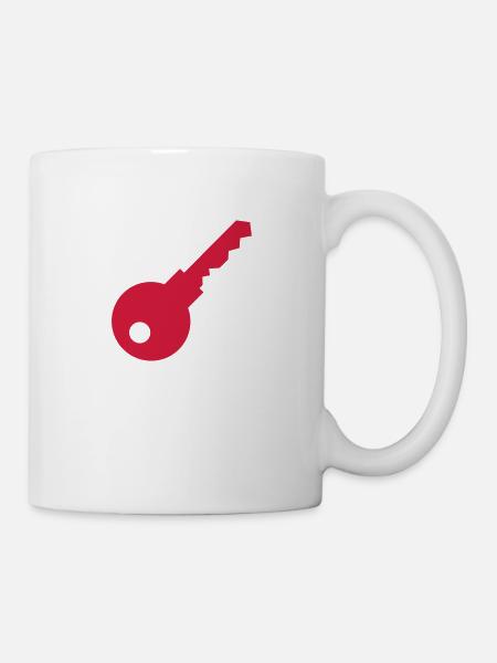 Schlüssel - Tasse - Weiß