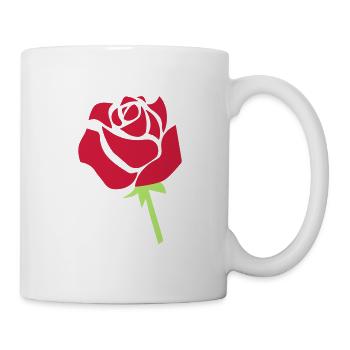 Rose - Tasse - Weiß - Rechts