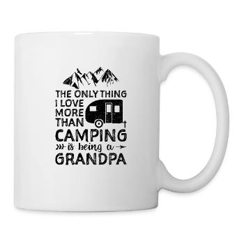 La seule chose que j'aime plus que le camping est d'être - Mug blanc - blanc - Droite