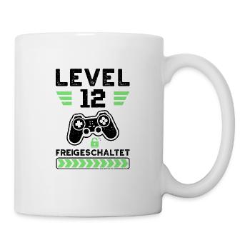 Level 12 Freigeschaltet - 12. Geburtstag - Tasse - Weiß - Rechts