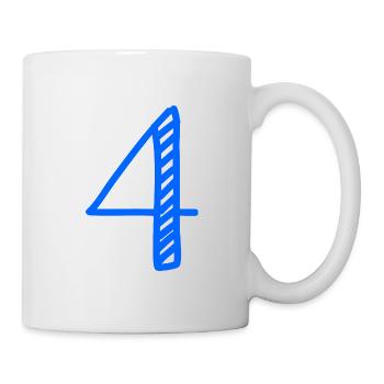 4 YEARS. 4th ANNIVERSARY. BIRTHDAY 4 YEARS. 4 - Mug - white - Right