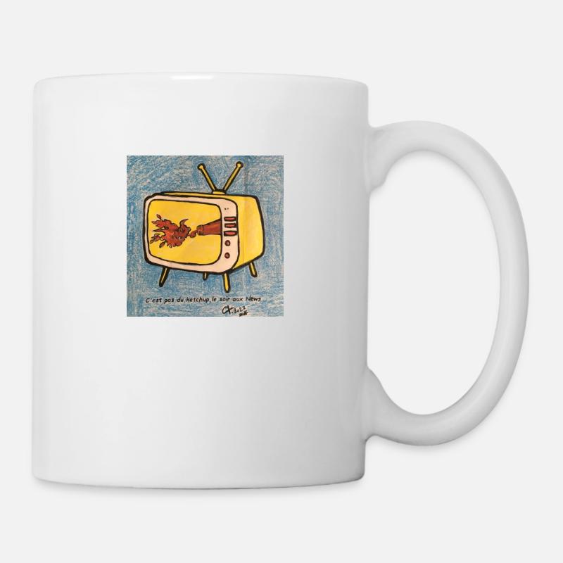 télé ketchup - Mug blanc - blanc