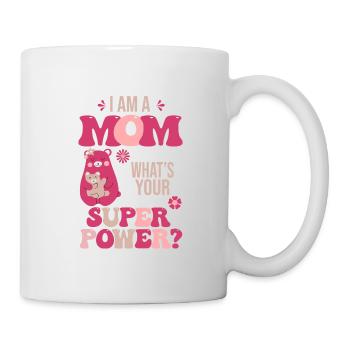 Mom Mommy superpower - Mug blanc - blanc - Droite