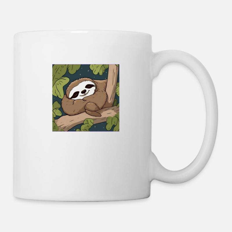 Cute sleeping sloth - Mug - white