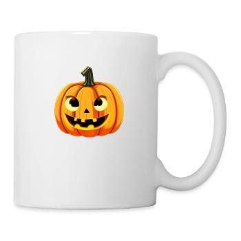 Halloween Kürbis - Tasse - Weiß - Rechts