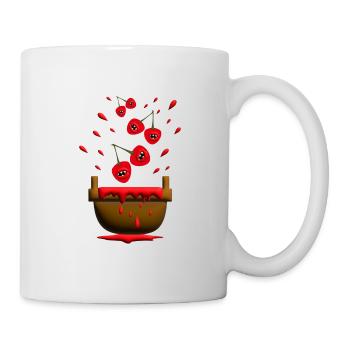 Kirschen, süß und Böse. - Tasse - Weiß - Rechts