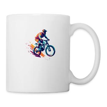 Conception de VTT - Mug blanc - blanc - Droite