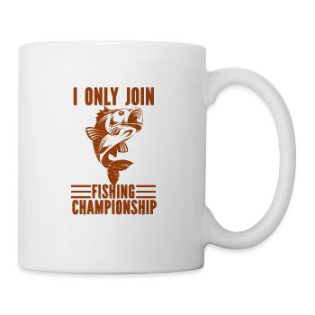 Angler Angelhaken Angelrute Sportfischer - Tasse - Weiß - Rechts