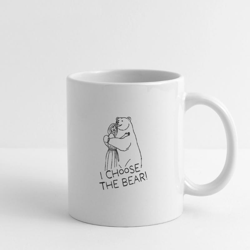 Mann oder Bär? I Choose The Bear // schwarz Tasse