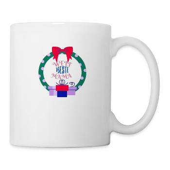 Welt beste Mama Weihnachten Last Minute Geschenk - Tasse - Weiß - Rechts