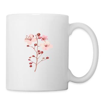 Blüten vom Kirschbaum sakura - Tasse - Weiß - Rechts