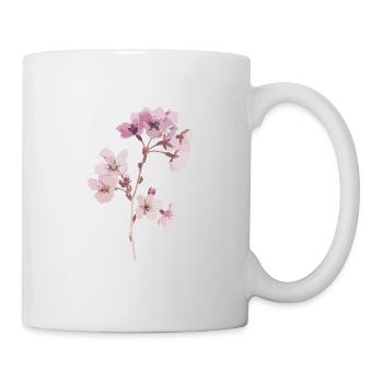 Sakura blossom of cherry tree illustration sticker - Mug - white - Right