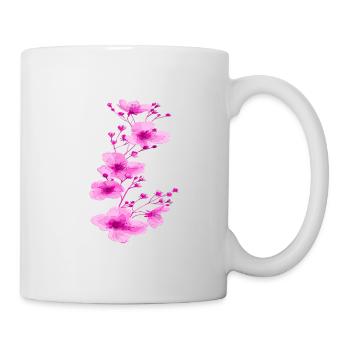 Cherry blossoms sakura neon pink sakura - Mug - white - Right