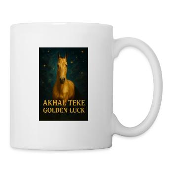 Akhal-Teke in edlem goldenen Look - Tasse - Weiß - Rechts