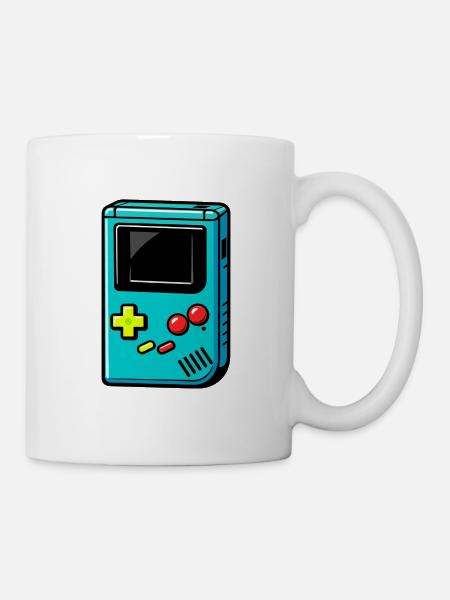 Retro Handheld Konsole T-Shirt 90er Pop Art - Tasse - Weiß