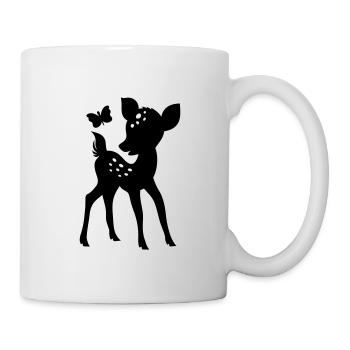 REHKITZ BAMBI SCHMETTERLING - Tasse - Weiß - Rechts