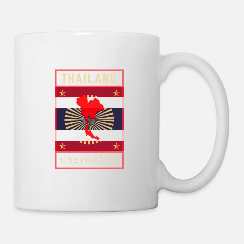 Thailand Design - komplex - Tasse - Weiß