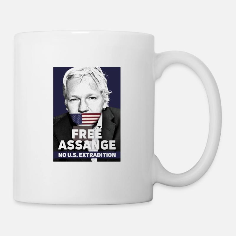 Free Assange - No US Extradition - Mug - white