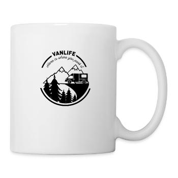 Logo Van life - Tasse - Weiß - Rechts