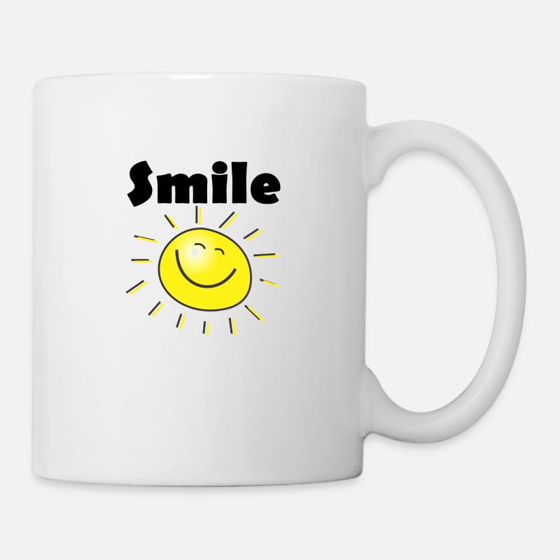 smile Sonne Sun - Tasse - Weiß