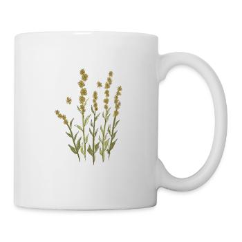 Fleurs jaunes sauvages - Mug blanc - blanc - Droite
