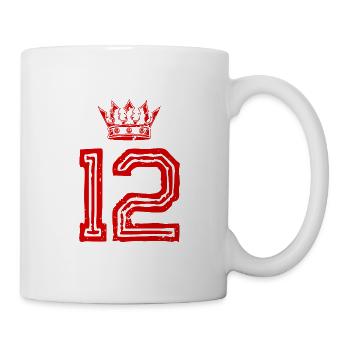 12 Zahl Krone - Tasse - Weiß - Rechts