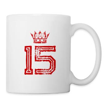 15 Zahl Krone - Tasse - Weiß - Rechts