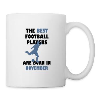 Joueur de football entraîneur de football cadeau novembre - Mug blanc - blanc - Droite