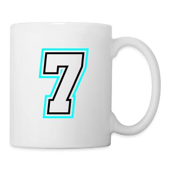 7 nombre symbole - Mug blanc - blanc - Droite
