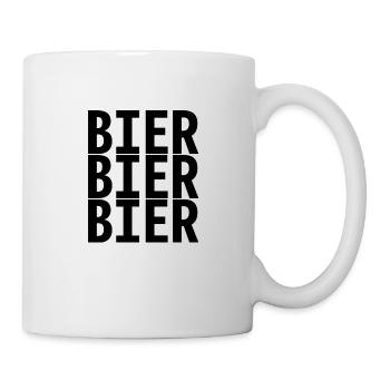 Bier Bier Bier - Tasse - Weiß - Rechts