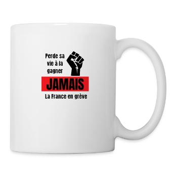 Perde sa vie à la gagner - Mug blanc - blanc - Droite