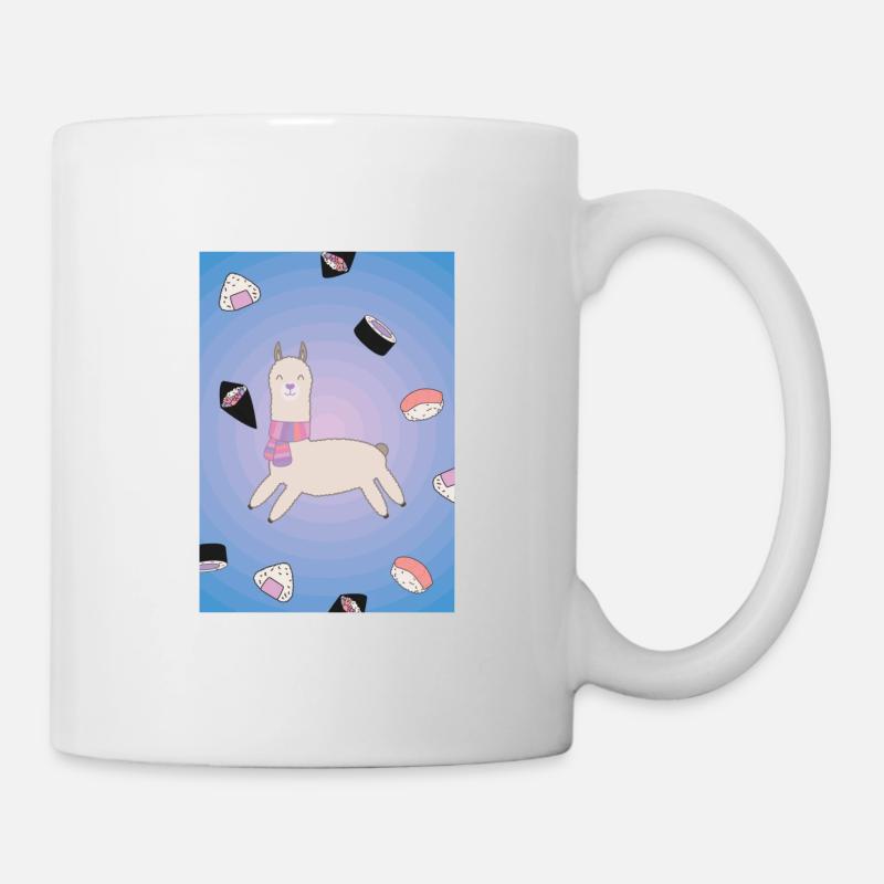 Alpaca with sushi - Mug - white