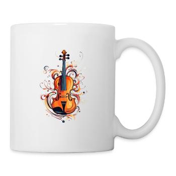 Geiger Geige Geigenmusik Kunst Geigenspieler - Tasse - Weiß - Rechts