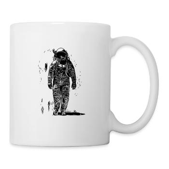 Astronaut im Raumanzug Weltraumspaziergang Tattoo - Tasse - Weiß - Rechts