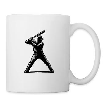 Baseball Spieler mit Baseballschläger - Tasse - Weiß - Rechts