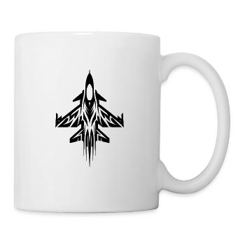 Tattoo Kampfflugzeug Modellflieger Modellflugzeug - Tasse - Weiß - Rechts