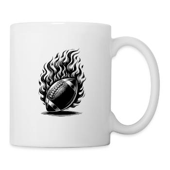 Football in Flammen und Feuer - Tasse - Weiß - Rechts