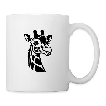 Portrait of a giraffe with funny eyes - Mug - white - Right