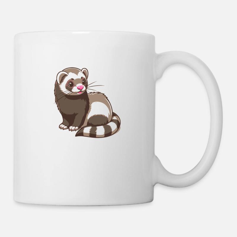Frettchen - Tasse - Weiß