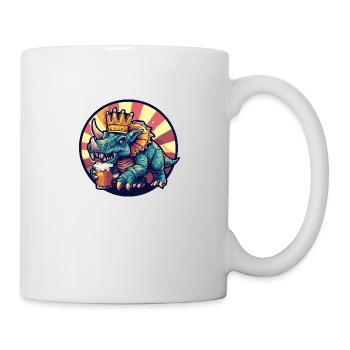 Bière de dinosaure tricératops - Mug blanc - blanc - Droite