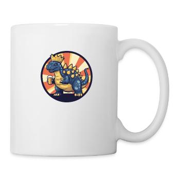 Dinosaurier stegosaurus Bier - Tasse - Weiß - Rechts