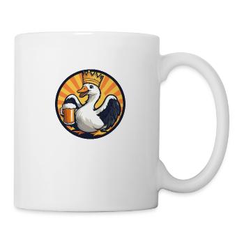 Gans Bier - Tasse - Weiß - Rechts