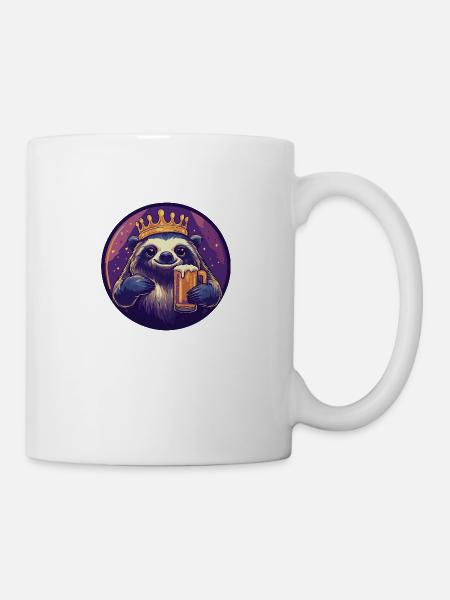 Faultier Bier - Tasse - Weiß