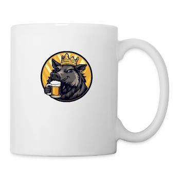 Schwein Bier Wildschwein - Tasse - Weiß - Rechts
